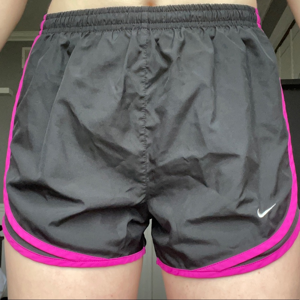 Nike Shorts! Black with magenta lines 💜